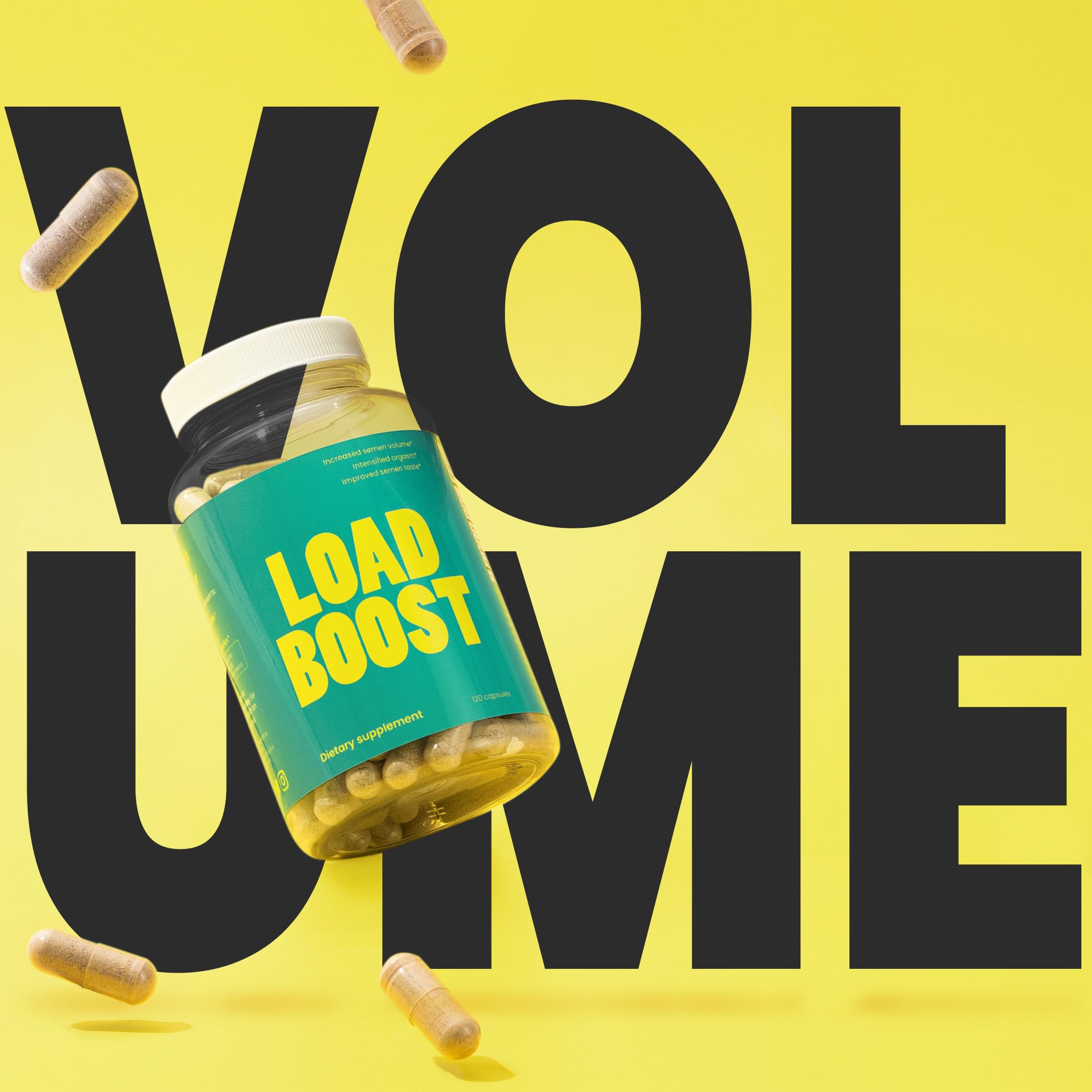 VB Health Load Boost® Semen Volume Booster for Men - Daily Men's Semen Health & Fertility Supplement - Lecithin, Pygeum, L-Citrulline, Zinc, Copper & Bromelain - 120 Capsules (1 Month Supply)