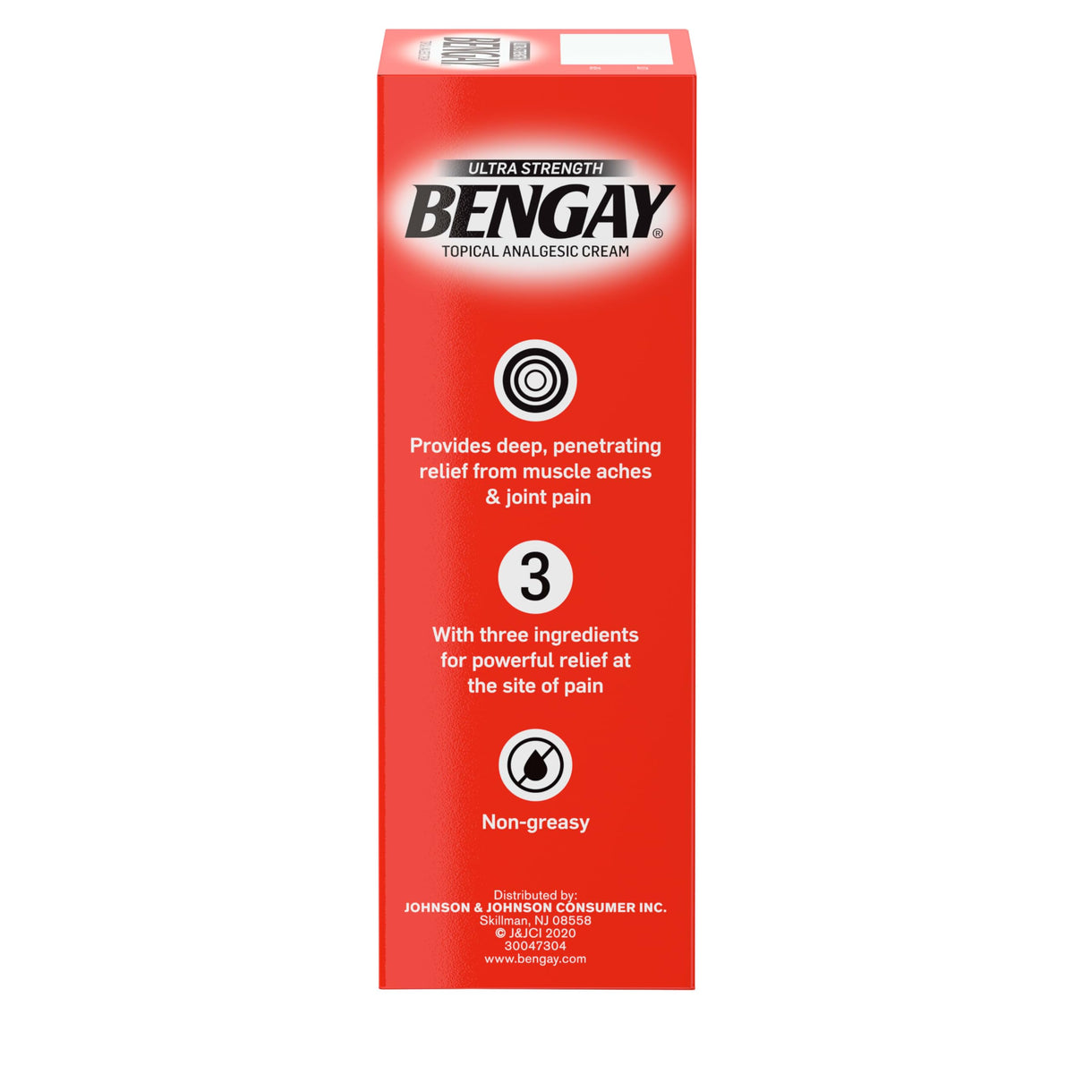 Bengay Ultra Strength Bengay Topical Pain Relief Cream, Non-Greasy Topical Analgesic for Minor Arthritis, Muscle, Joint, and Back Pain, Camphor, Menthol & Methyl Salicylate, 2 oz