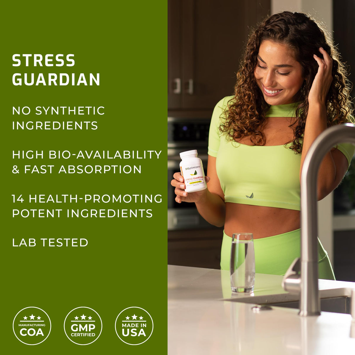 BIOptimizers Stress Guardian - Stress Relief Capsule - Rest Support Management - 90 Capsules