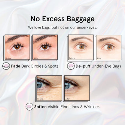 grace & stella Peptide & White Under Eye Patches - 6 Pairs - Firming Gel Masks with Niacinamide & Rice Extract
