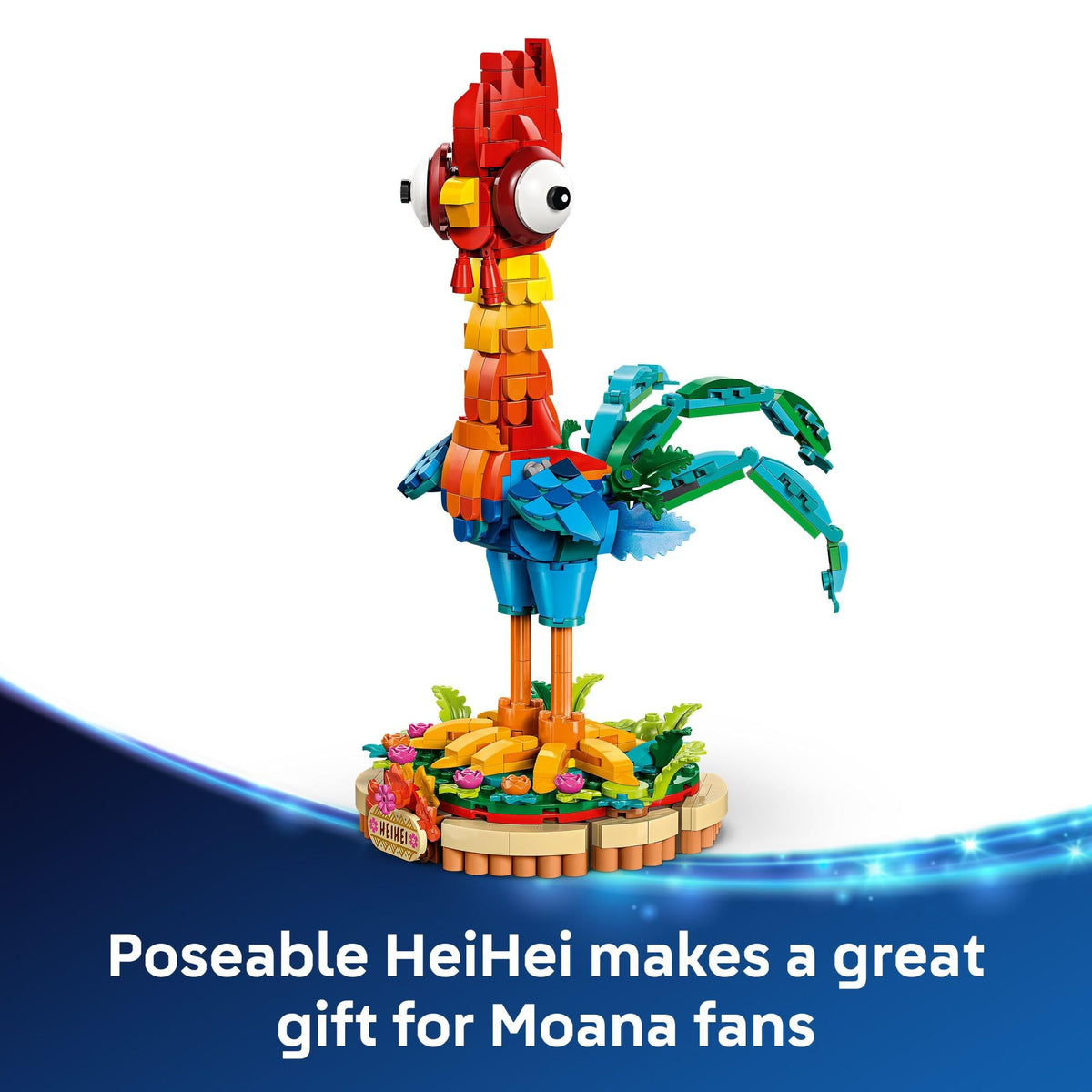 LEGO Disney Moana 2 Heihei - Building Toy for Kids, Girls & Boys, Ages 9+ - Gift for Birthdays - Moana & Disney Toy for Fans - 43272