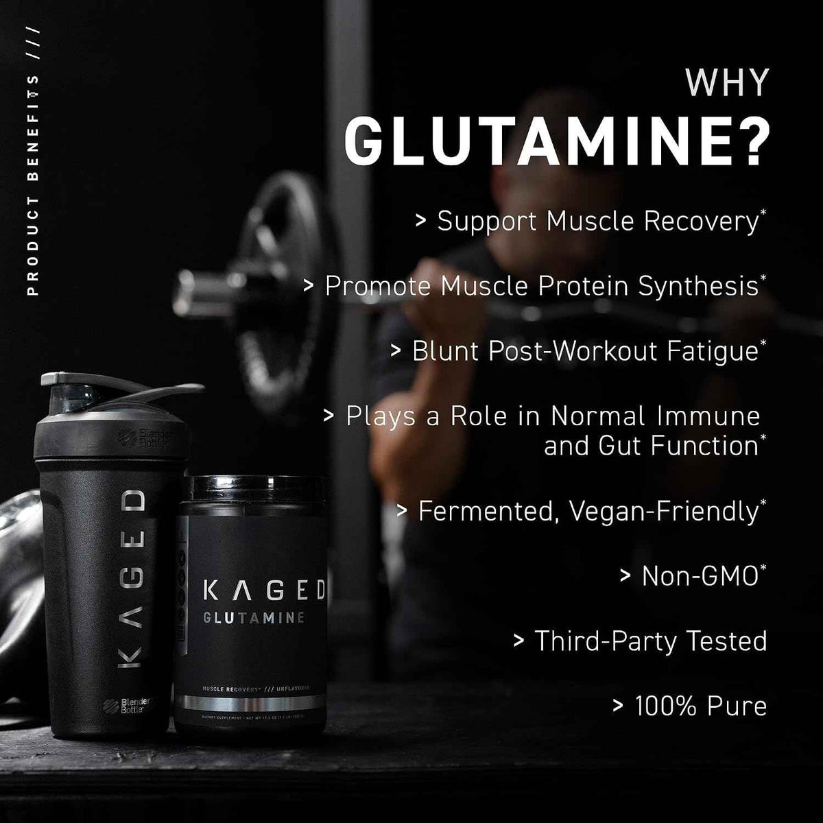 Kaged BCAA and L-Glutamine Powder Bundle - Vegan, Unflavored, Muscle Recovery Support