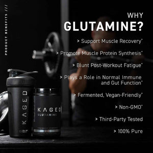Kaged BCAA and L-Glutamine Powder Bundle - Vegan, Unflavored, Muscle Recovery Support