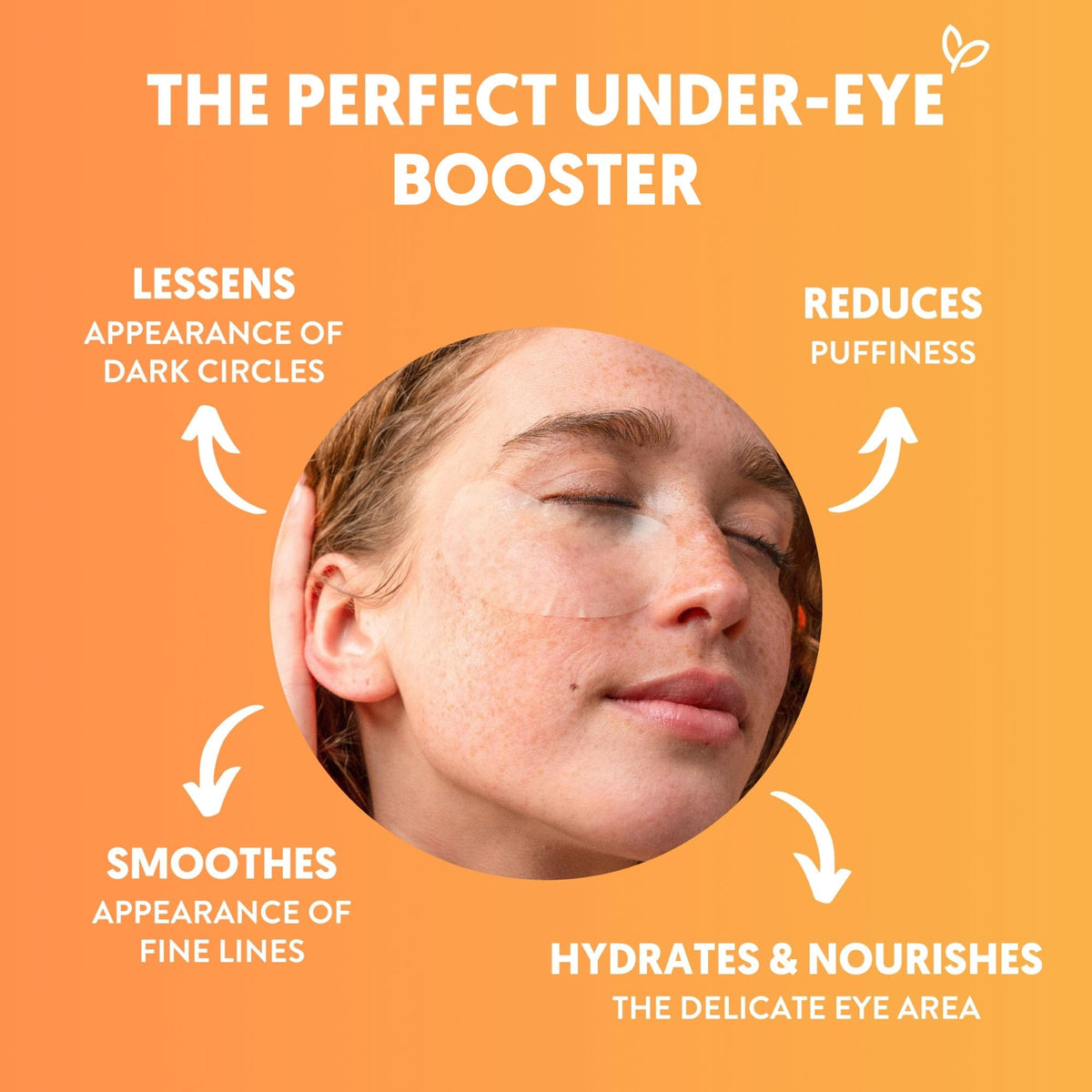 By Nature Vitamin C + Caffeine Hydrating Under Eye Mask Patches for Dark Circles & Puffiness – Energizing Brightening Eye Patches Skincare – 5 Pairs