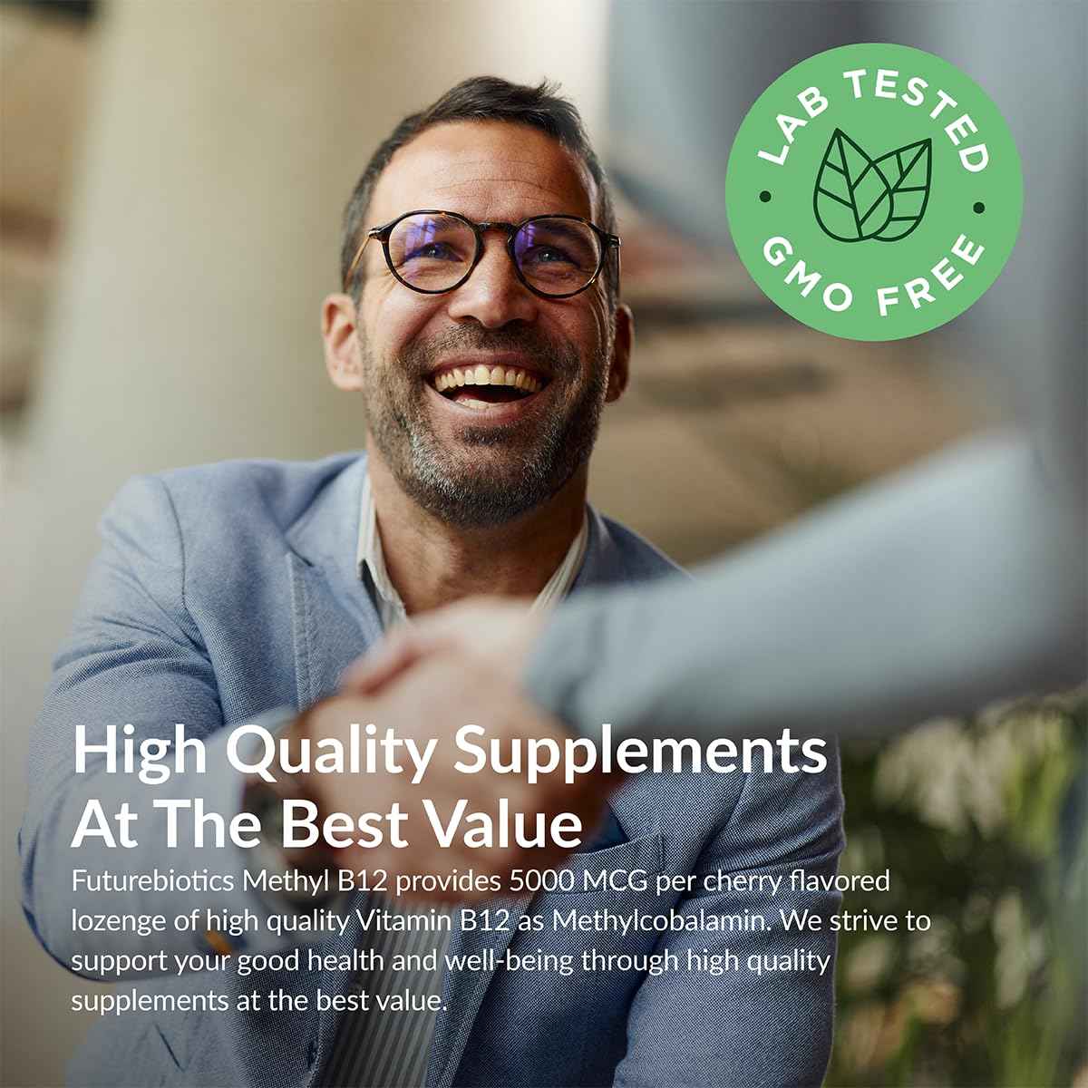 Futurebiotics Methyl B12 5000 MCG Vitamin B12 Methylcobalamin, Cherry Flavor Non-GMO, 60 Vegetarian Lozenges