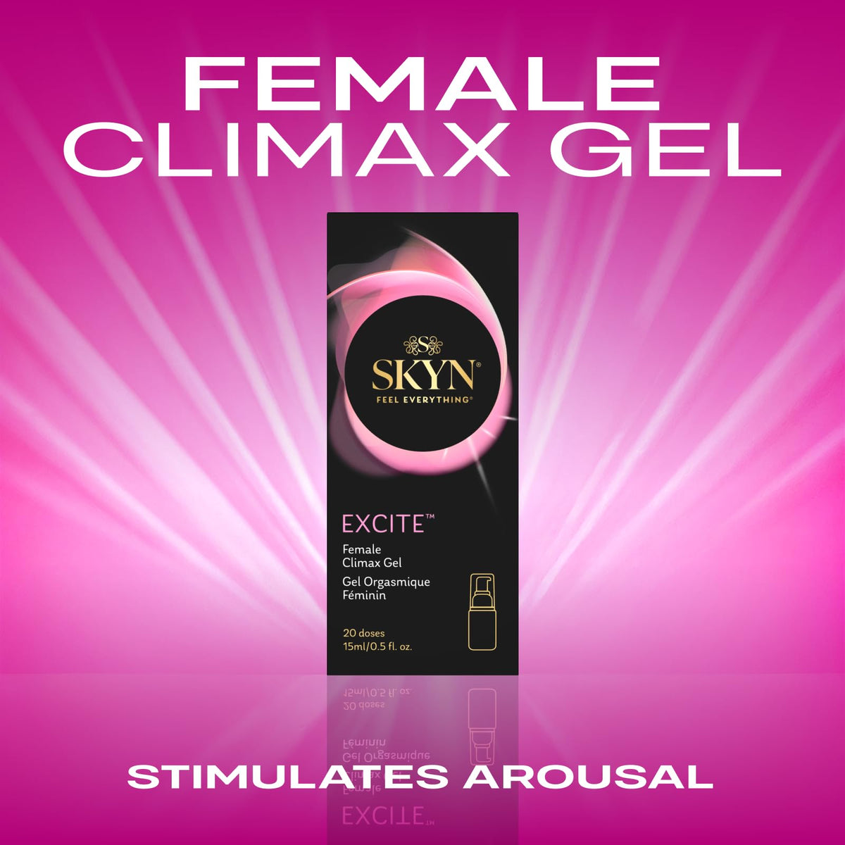 SKYN EXCITE Female Sexual Stimulating Gel, 0.5 Ounce