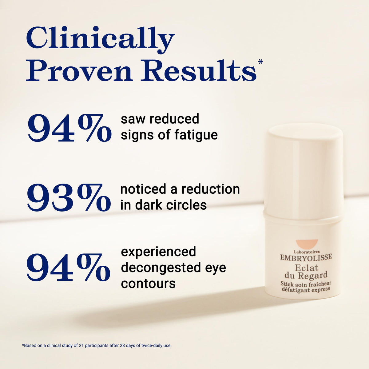 Embryolisse Radiant Eye Stick - Cooling Eye Treatment & Makeup Primer (4.5ml)