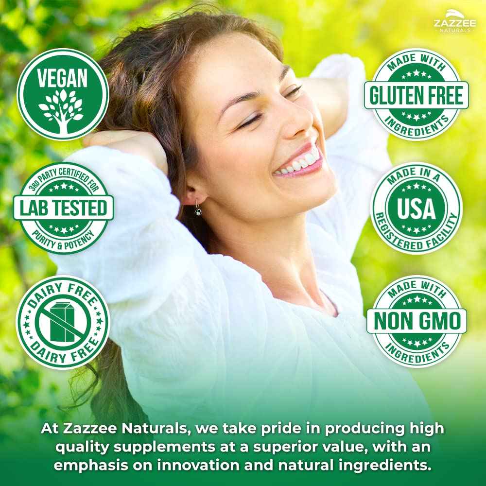 Zazzee Organic Lemon Balm 10:1 Extract, 180 Vegan Capsules, 6 Month Supply, Melissa Officinalis, Calm, Mood, Stress & Relaxation Support, Herbal Supplement, All-Natural, Non-GMO, Made in the USA