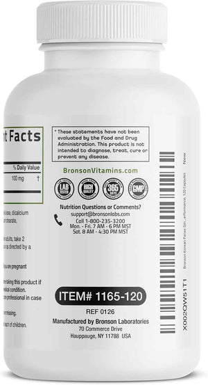 Bronson Korean Panax Ginseng Supports Energy, Endurance & Vitality + Memory and Mental Performance, 120 Capsules