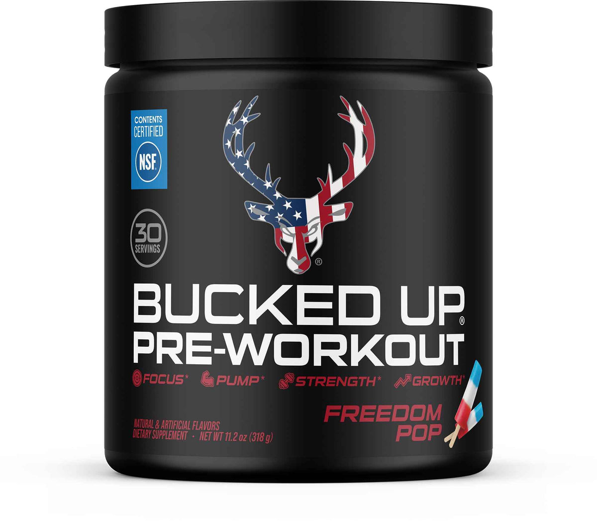 Bucked Up Pre Workout - Best Tasting - 6 Grams Citrulline, 2 Grams Beta Alanine Non Proprietary Blend, Powder (Strawberry Kiwi)