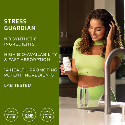 BIOptimizers Stress Guardian - Stress Relief Capsule - Rest Support Management - 90 Capsules
