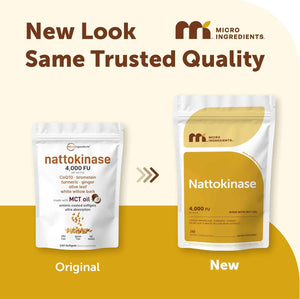 Micro Ingredients Nattokinase 240 Softgels, 200mg (4,000 FU) Per Serving - 7-in-1 Nattokinase Supplement with CoQ10, Bromelain, Turmeric, Ginger, Olive Leaf, & White Willow Bark - Non-GMO