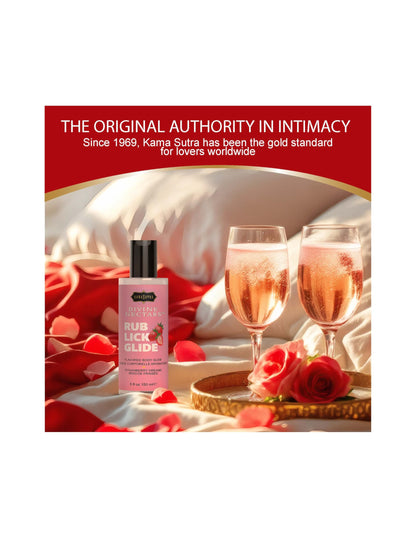 Kama Sutra Divine Nectars Strawberry Dreams 2 fl oz - Flavored 3-in-1: Use Oral, Massage, Water Based for Couples, Women, and Men. Body Topping Manufactured in USA. Ideal for Foreplay.