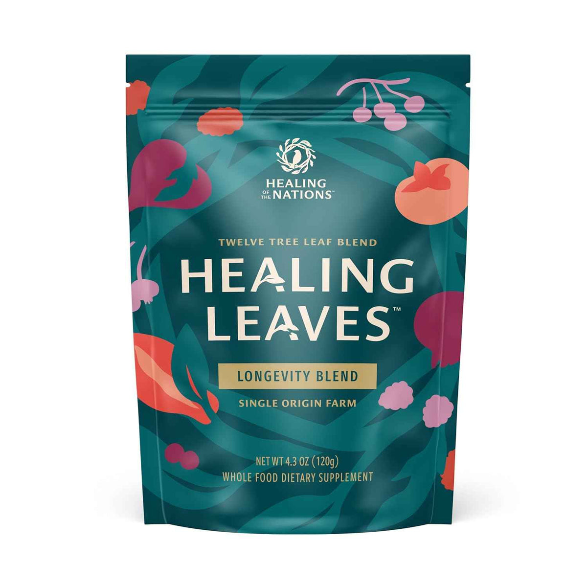 Healing Leaves, Longevity Blend Loose-Leaf Tea- 30 Servings - Biblically Inspired, 12 Fruit Tree Leaf Blend. Supports Digestion, Immune Function, Healthy Inflammation Response and Energy