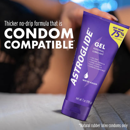 ASTROGLIDE Water-Based Lube, Thicker Gel, Stay-Put No Drip, 7 Fl Oz