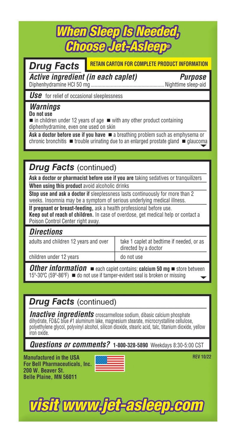 Jet-Asleep Double Strength Nighttime Sleep-Aid 100 Count