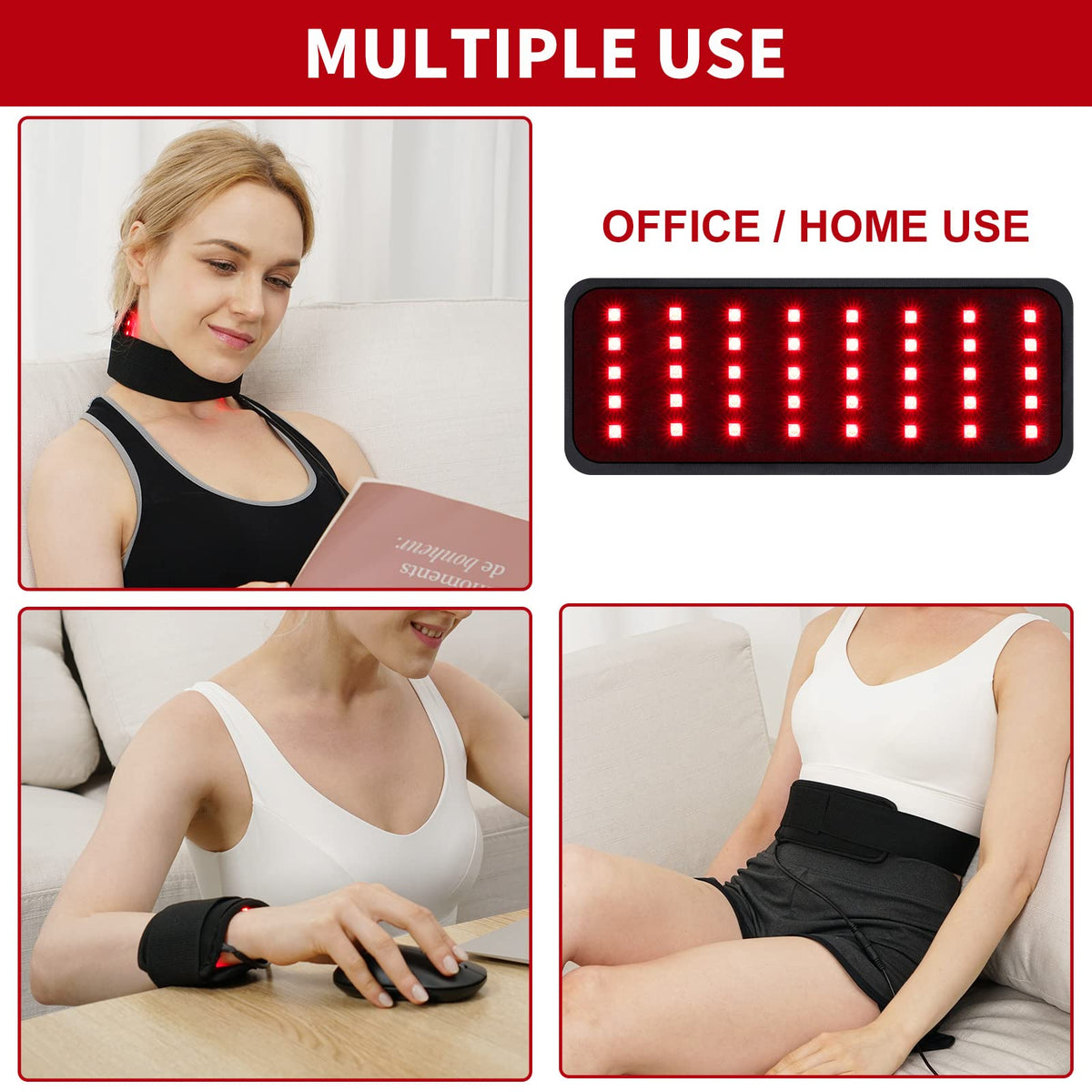Replacement Red Light Therapy Patch, Infrared Light Therapy for Body Neck Wrist Red Therapy Belt