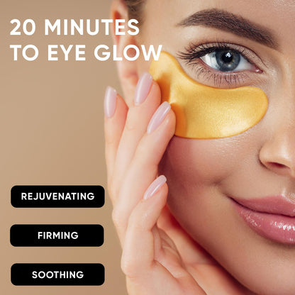 Celor Under Eye Patches (20 Pairs / 40 Patches) – Trial Size Collagen & Amino Acid Eye Masks for Dark Circles & Puffiness | Travel-Friendly | USA Tested