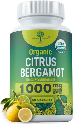 Organic Citrus Bergamot Supplement - Only USDA, Cardiologist Formulated with 200+ Scientific Studies -1000mg - Patented Extract, Heart, Cholesterol