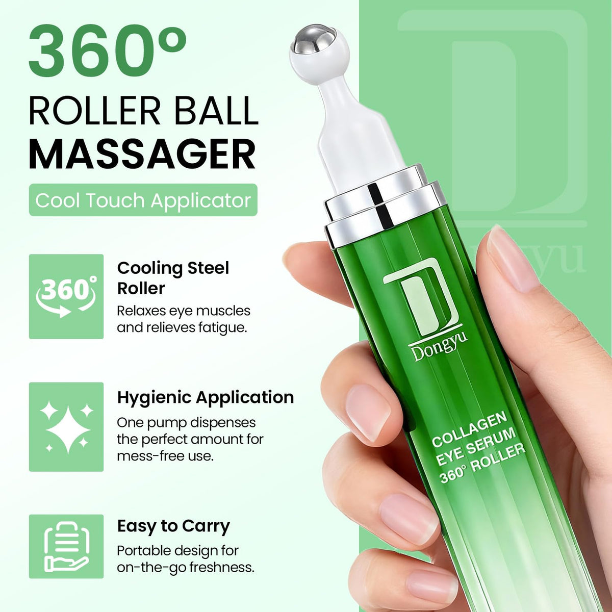 Dongyu Caffeine & Green Tea Eye Cream (Green) – Anti-Aging & Depuffing Treatment for Beauty Enthusiasts | Morning & Night Use