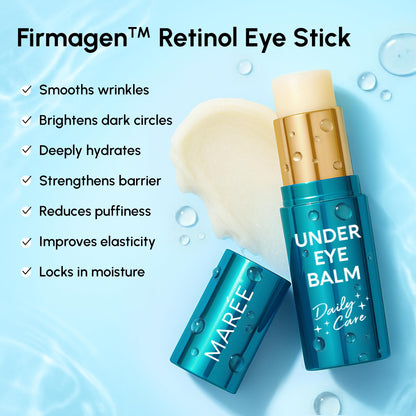 MAREE Under Eye Balm Stick with Retinol & Ceramide Complex (Pack of 2) – Targeted Anti-Aging & Hydrating Facial Moisturizer Stick