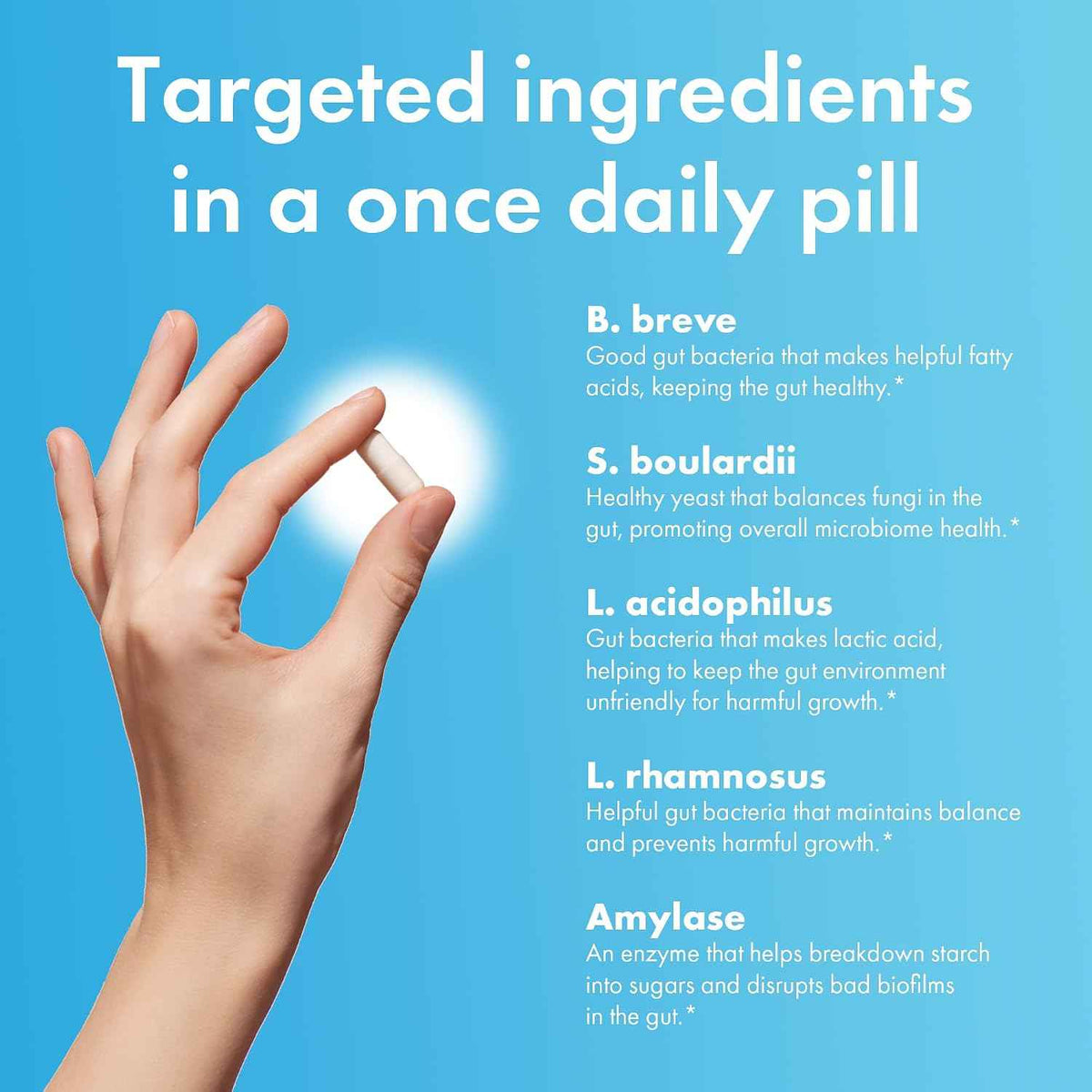 BIOHM Total Probiotic, 30 Billion CFU Daily Probiotics for Women & Men (30 Count)