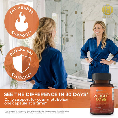 Weight Loss Pills for Women & Men – GLP-1 Support Diet Pills with Garcinia Cambogia - Effective Appetite Suppressant - Metabolism Booster – Belly Fat Burner for Men & Women - Made in the USA