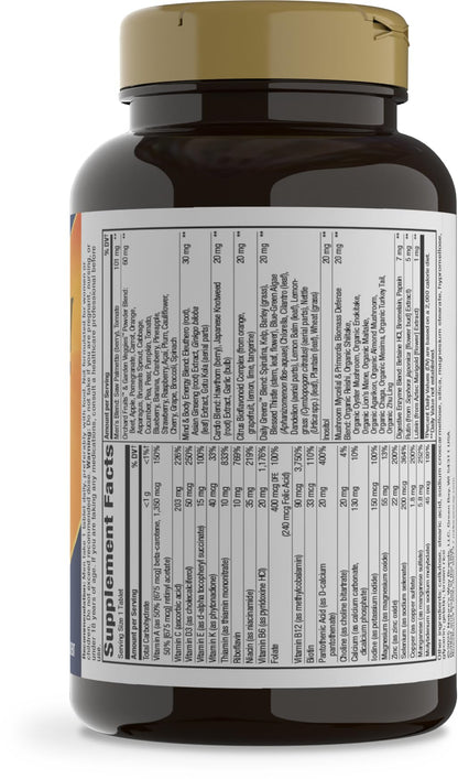 Nature's Way Alive! Ultra Potency Multivitamin for Men 50 Plus, Complete High Potency Formula with Vitamin D3, C, E, Methyl B12, Supports Cellular Energy, Heart, Brain, and Eye Health,* 150 Tablets