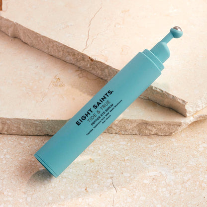 Eight Saints Tide & True Peptide Eye Serum (0.5 fl oz) – Under Eye Roller Ball Treatment for Puffiness, Dark Circles & Fine Lines