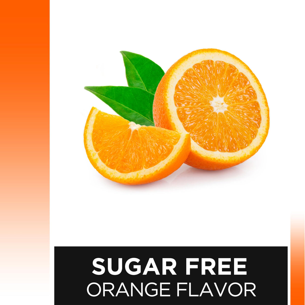 Quality Choice Sugar Free Fiber Powder Naturally Derived Vegetable Formula 48 Doses Orange Flavor