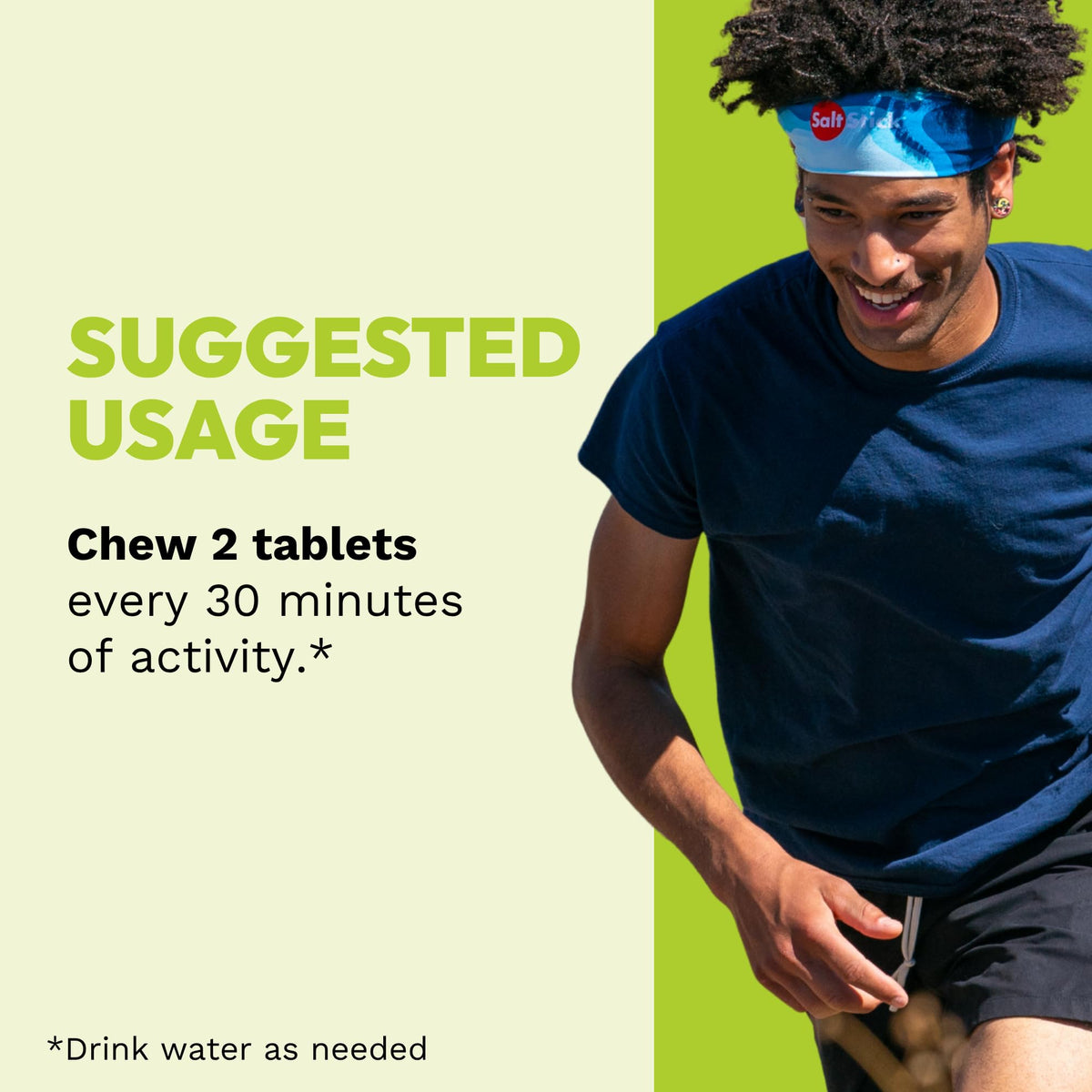 SaltStick Electrolyte FastChews Chewable Tablets, Lemon Lime, 120 count, 12 packets of 10 tablets each