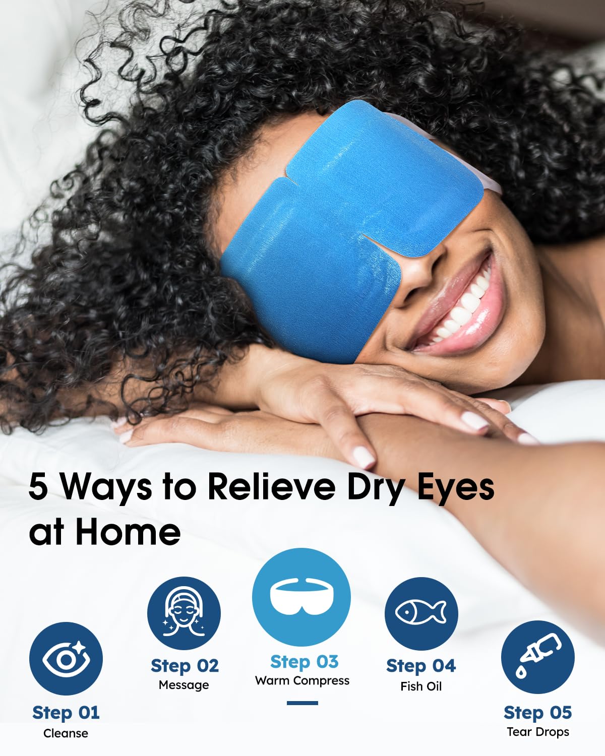 20-Pack Blueberry Steam Eye Masks – Sweet Antioxidant Warm Compress for Dry Eyes, Fatigue & Puffiness | Disposable Heated Sleep Mask | Spa Relaxation Gift