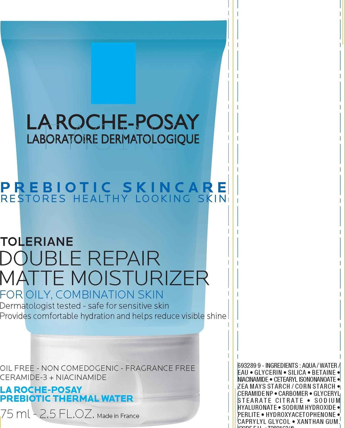 La Roche-Posay Toleriane Double Repair Matte Face Moisturizer, Daily Moisturizer For Oily Skin
