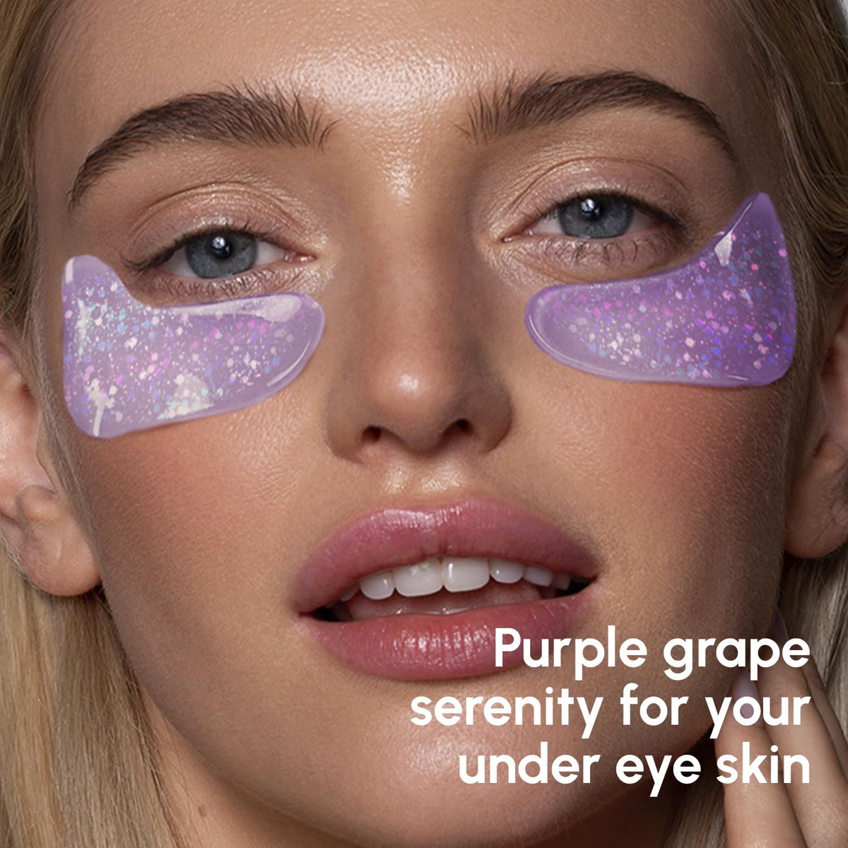 MAREE Violet Eye Gels - Marine Collagen Under Eye Patches for Puffiness, Dark Circles & Intensive Hydration
