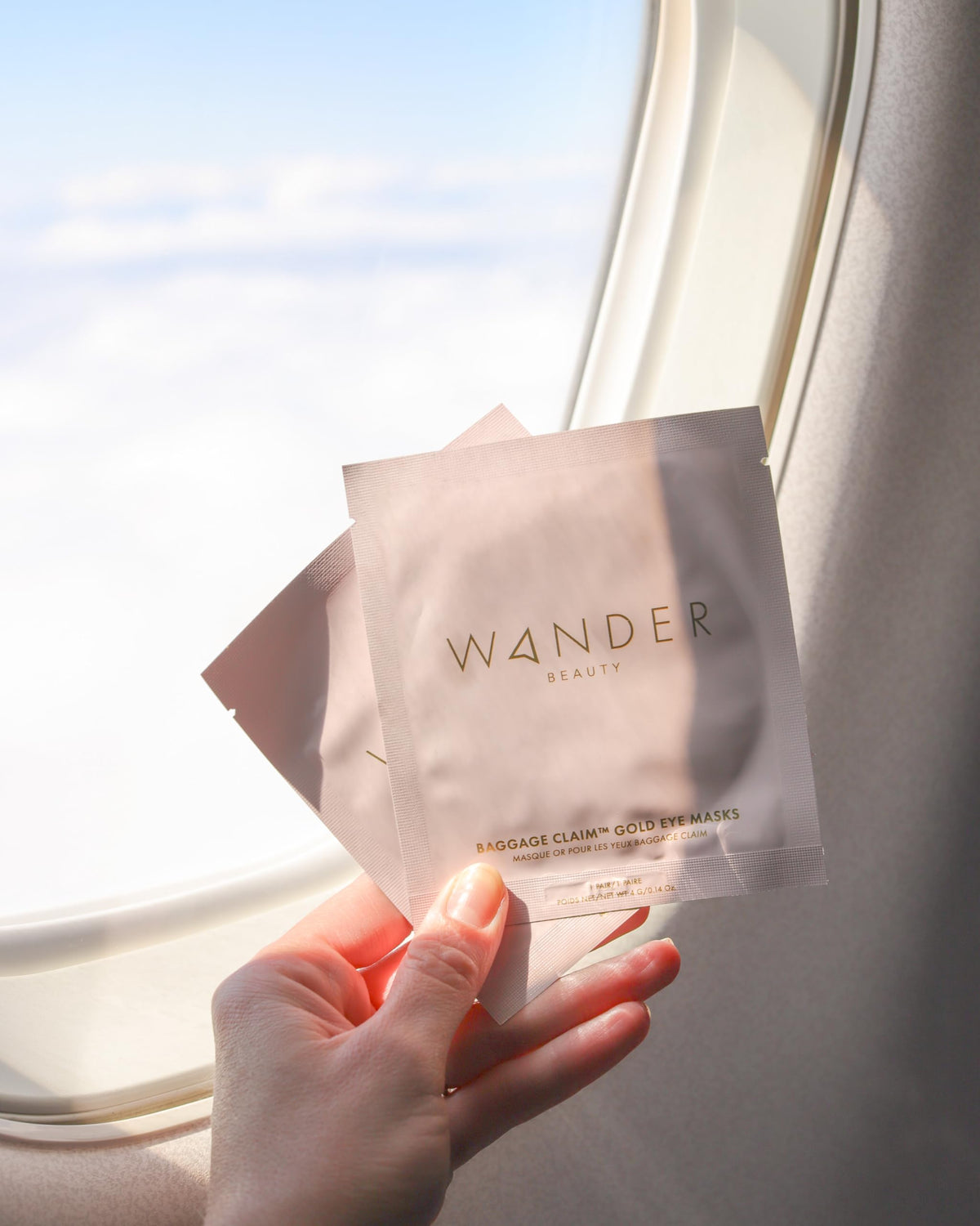 Wander Beauty Baggage Claim Eye Masks - Rose Gold & Gold Foil (2 Pack)