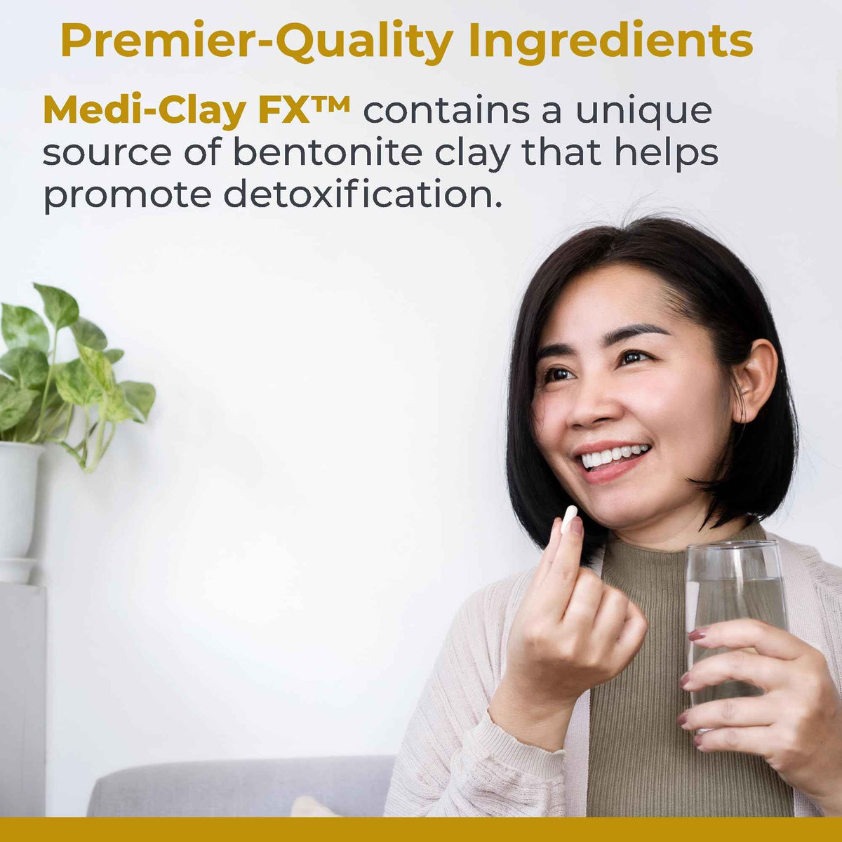 Premier Research Labs Medi-Clay-FX: Bentonite Clay Capsules for Detoxification - Food Grade Smectite Supplement - Absorb Toxins, Supports Cellular Health and Mold Detox - 90 Capsules