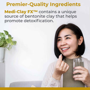 Premier Research Labs Medi-Clay-FX: Bentonite Clay Capsules for Detoxification - Food Grade Smectite Supplement - Absorb Toxins, Supports Cellular Health and Mold Detox - 90 Capsules