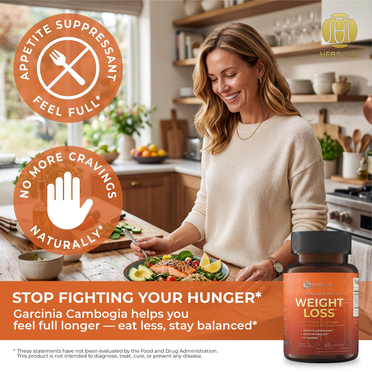 Weight Loss Pills for Women & Men – GLP-1 Support Diet Pills with Garcinia Cambogia - Effective Appetite Suppressant - Metabolism Booster – Belly Fat Burner for Men & Women - Made in the USA