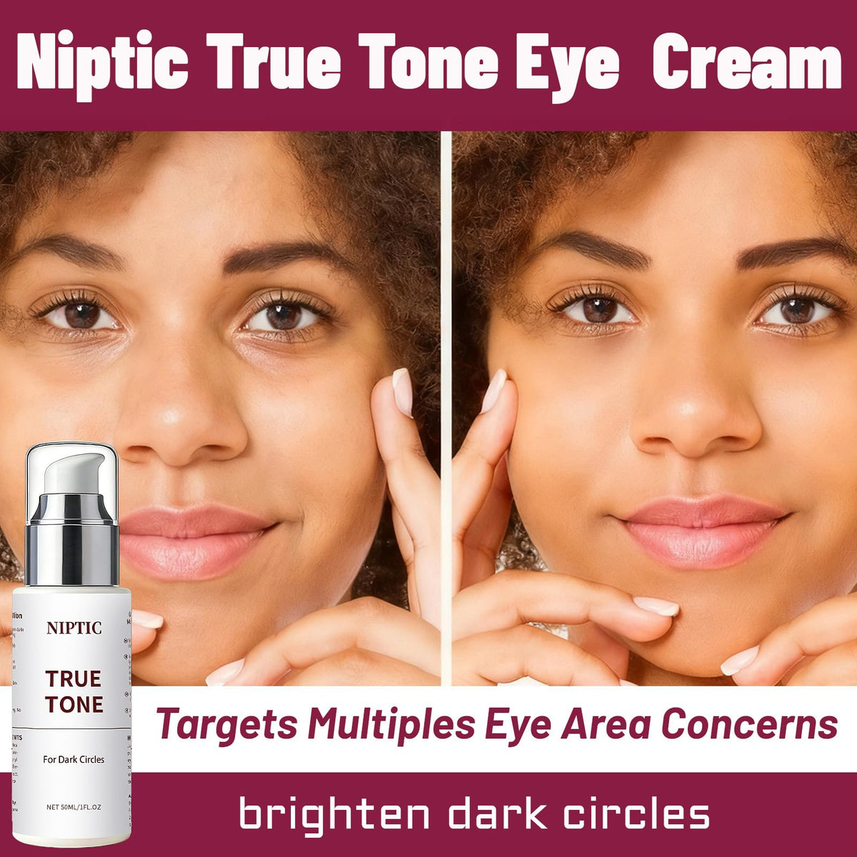 Niptic True Tone Eye Cream - Dark Circle & Eye Repair (4 PCS)