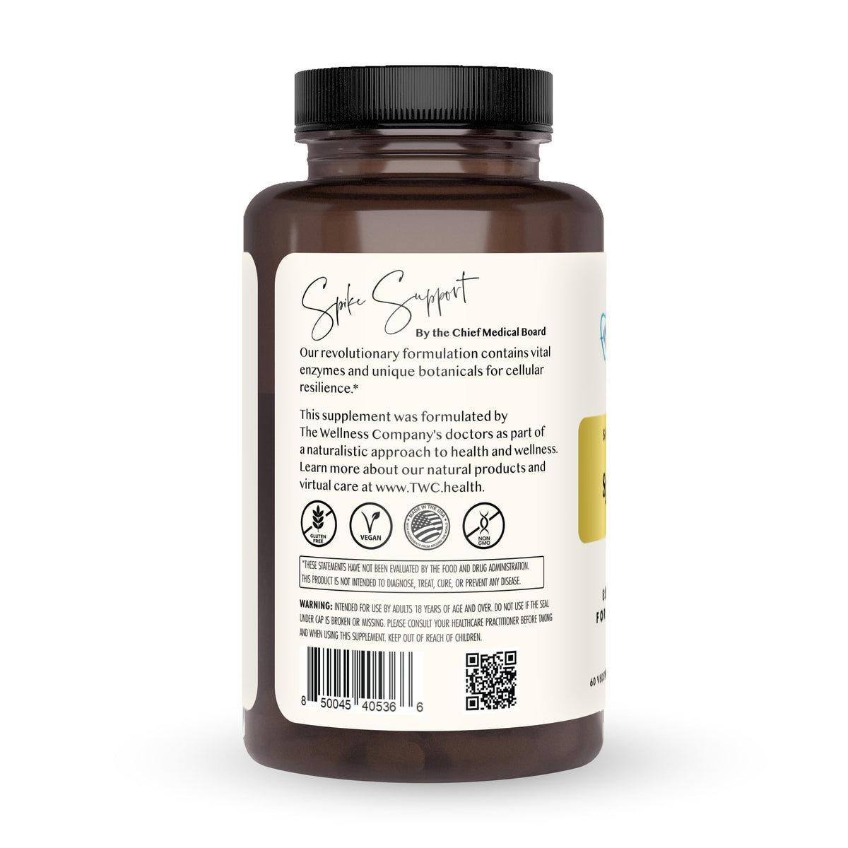 Spike Support - Nattokinase, Dandelion Root, Black Seed, Daily Detox, 120ct