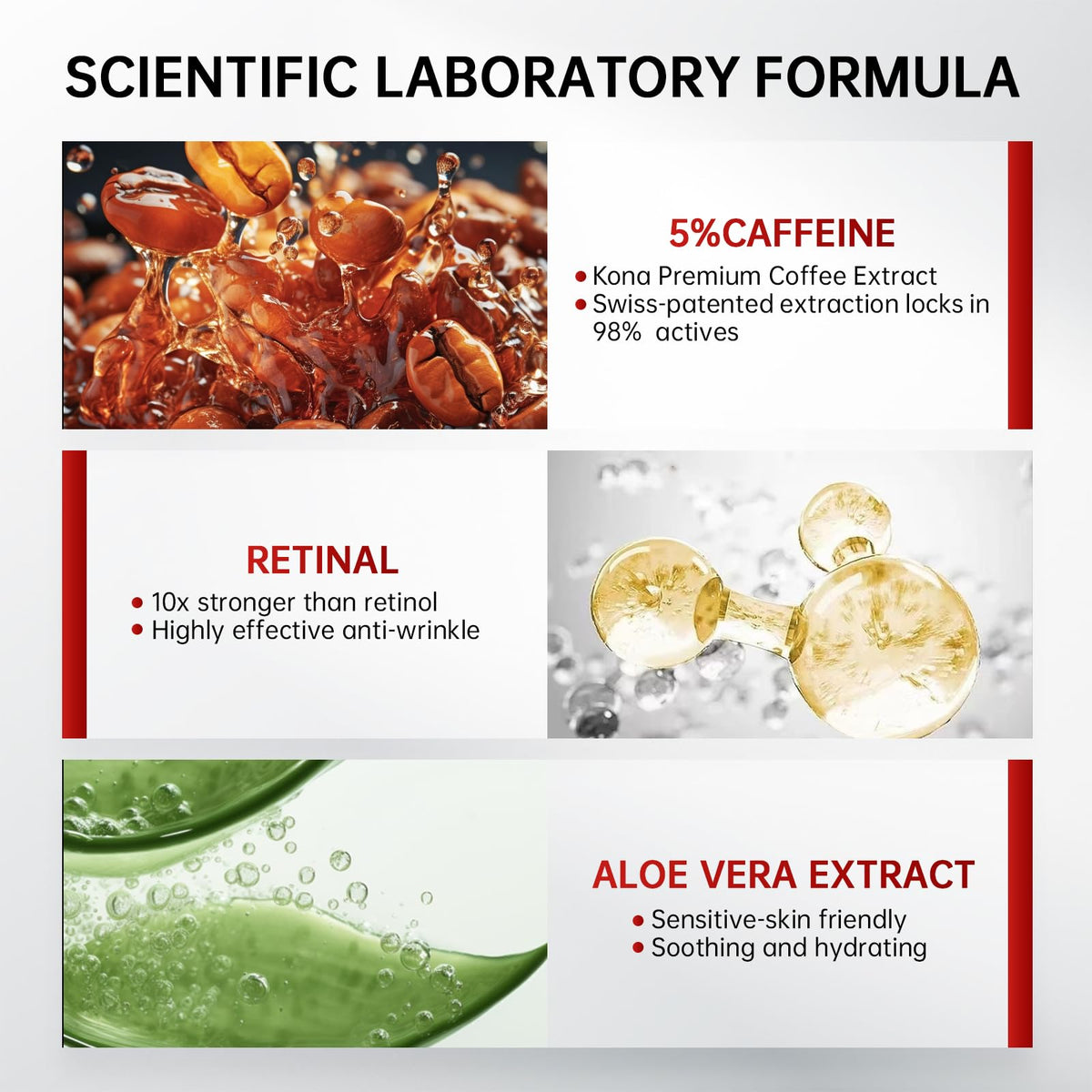 Retinol & Caffeine Eye Serum – 360° Massage Roller (15ml)