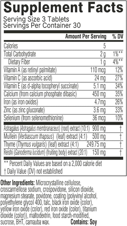 Swisse Mullein Lung Cleanse for Smokers - Clear Lungs with Mullein Leaf Extract - Respiratory Health & Lung Support Supplement - Lung Detox - Healthy Immune Support - 90 Tablets