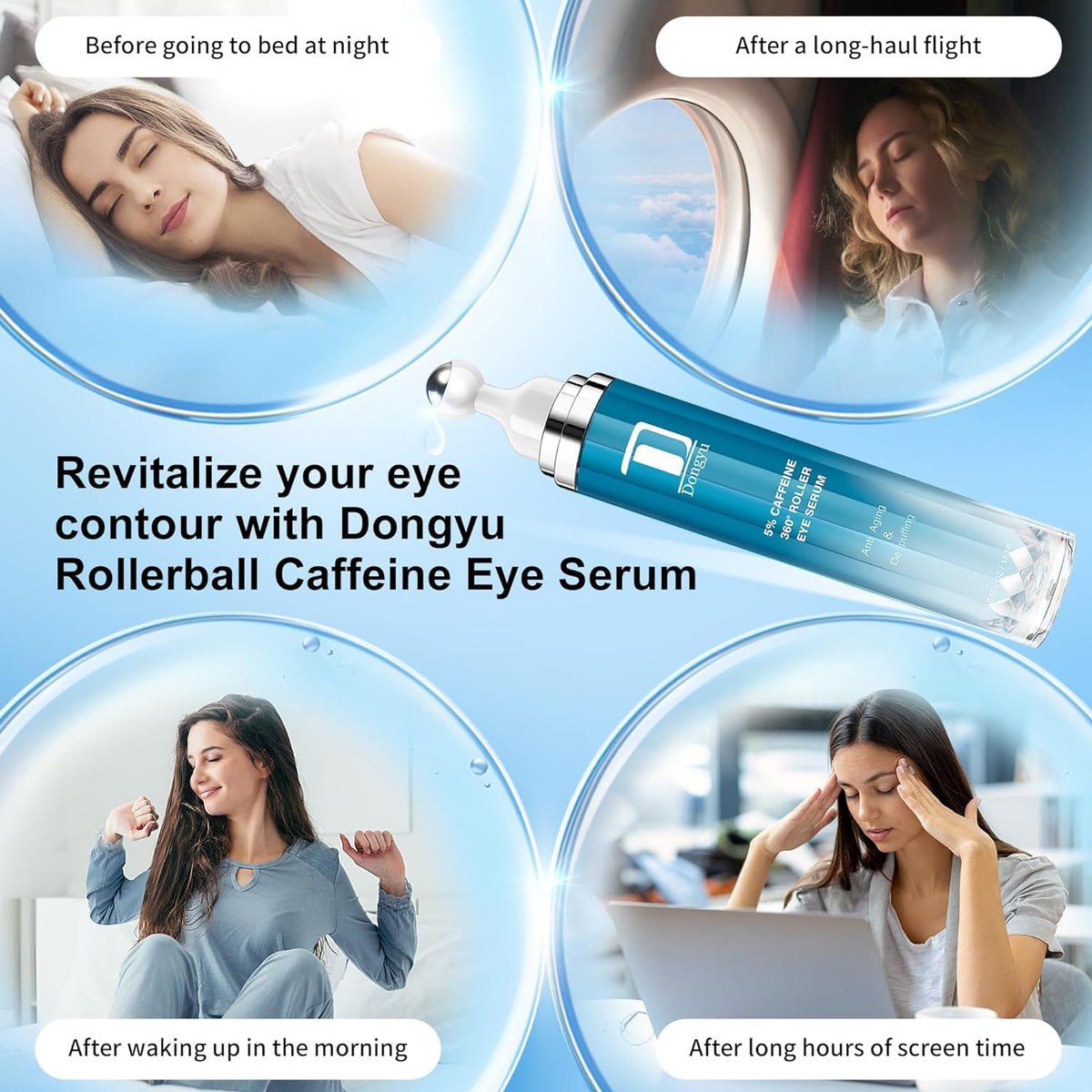 Upgraded Caffeine Eye Serum (15ml) – Instant Morning Wake-Up for Dark Circles, Puffiness & Sagging Eyelids