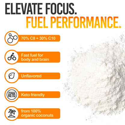 Intentionally Bare MCT Oil Powder - Unflavored – Zero net Carbs 16oz