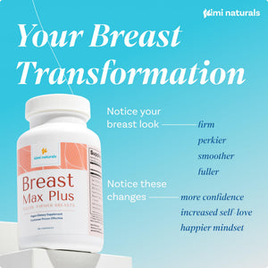 KIMI Naturals Breast Max Plus - Breast Enhancement Pills | Breast Enlargement Supplements with Fenugreek, Breast Growth, Supports Breast Firmness | 90 Capsules KIMIBuy Supplements Australia