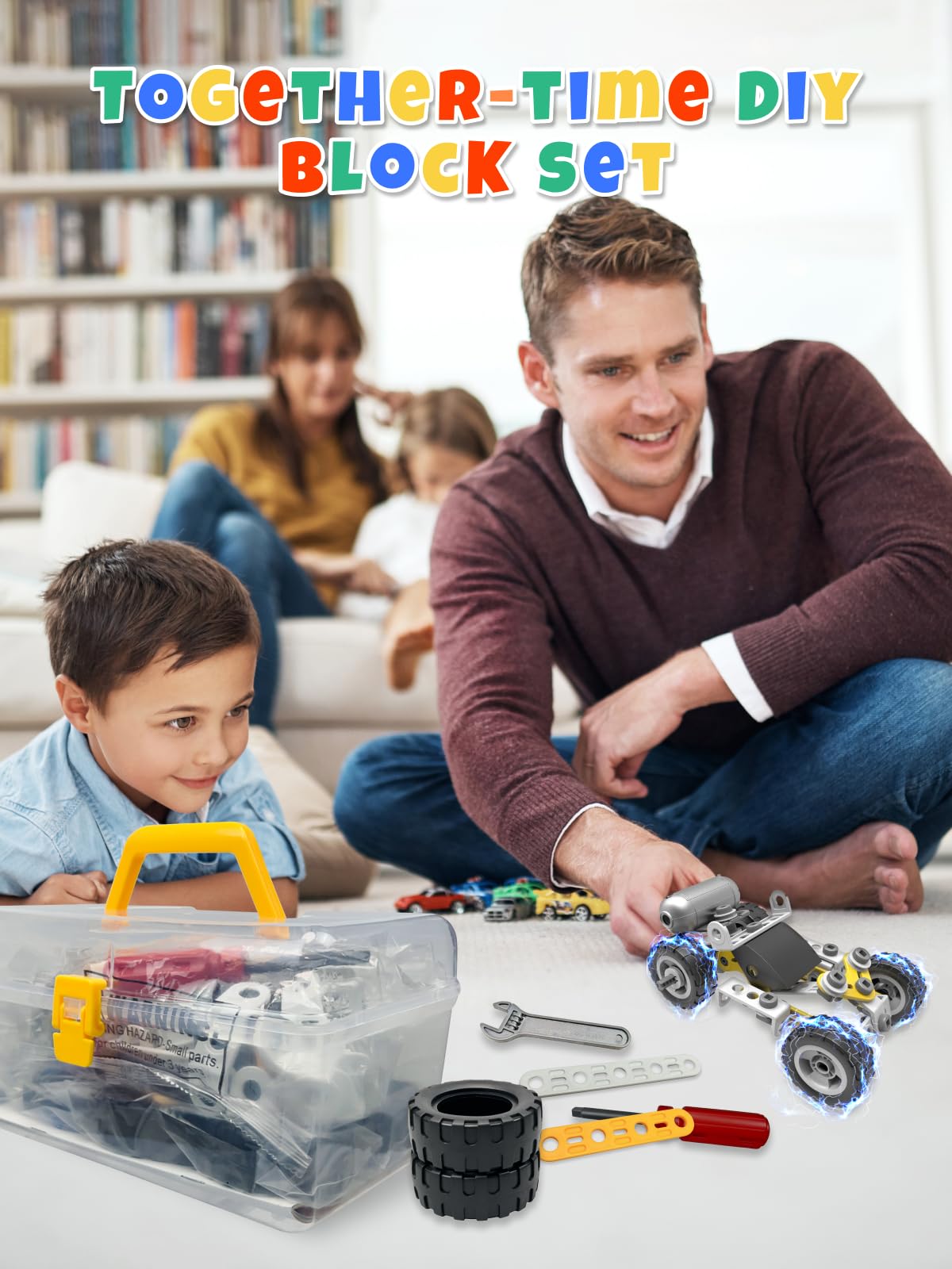 10 in 1 STEM Toys for 5 Year Old Boy, Building Toys for Kids Ages 4-8 5-7 6-8, STEM Engineering Construction Kit with Electric Motor, Educational Science Gift for 5 Year Old Boys