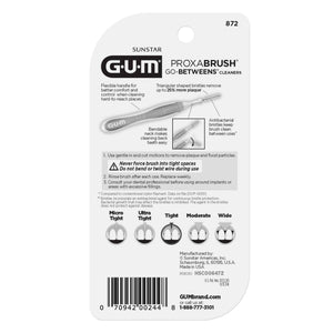 GUM Proxabrush Go-Betweens Tight Interdental Brushes – Soft Bristle Dental Picks for Plaque Removal, Health & Braces Care, 10 Count (Pack of 4) 40 Total