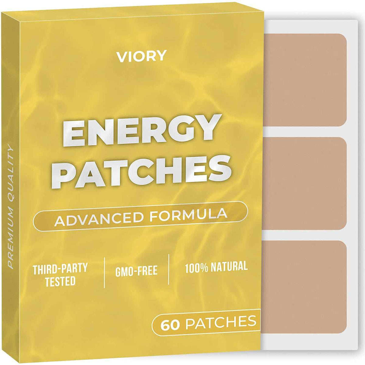 Energy Patches (Pack of 60) - 100% Natural Patch for Women and Men - With Biotin, Energy, Focus & Body Support, Enhanced Formula