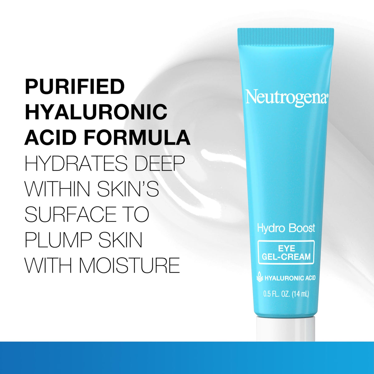 Neutrogena Hydro Boost Under Eye Cream (0.5 oz) - Hydrating Gel-Cream with Purified Hyaluronic Acid | Fragrance-Free & Non-Comedogenic