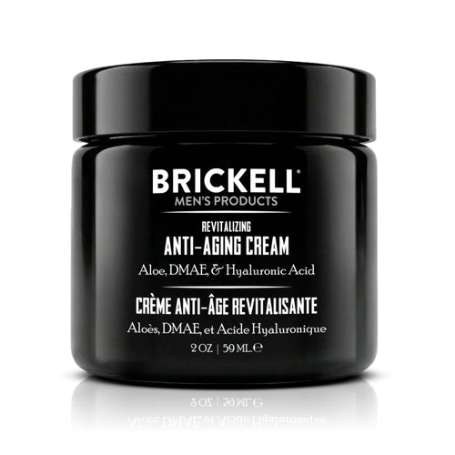 Brickell Men's Revitalizing Anti-Aging Cream For Men, Anti Wrinkle Night Face Cream To Reduce Fine Lines and Wrinkles, With Vitamin E, Jojoba Oil, and Hyaluronic Acid, 2 Ounce, Scented